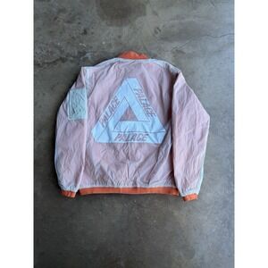 Palace Jacket Mens M Orange Reversible Overlay Bomber Tri-Ferg Logo Skateboard